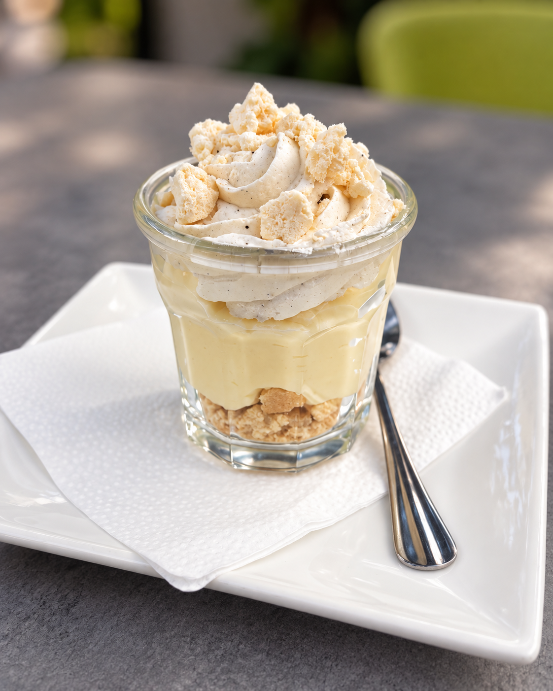 Verrine façon tarte citron meringué